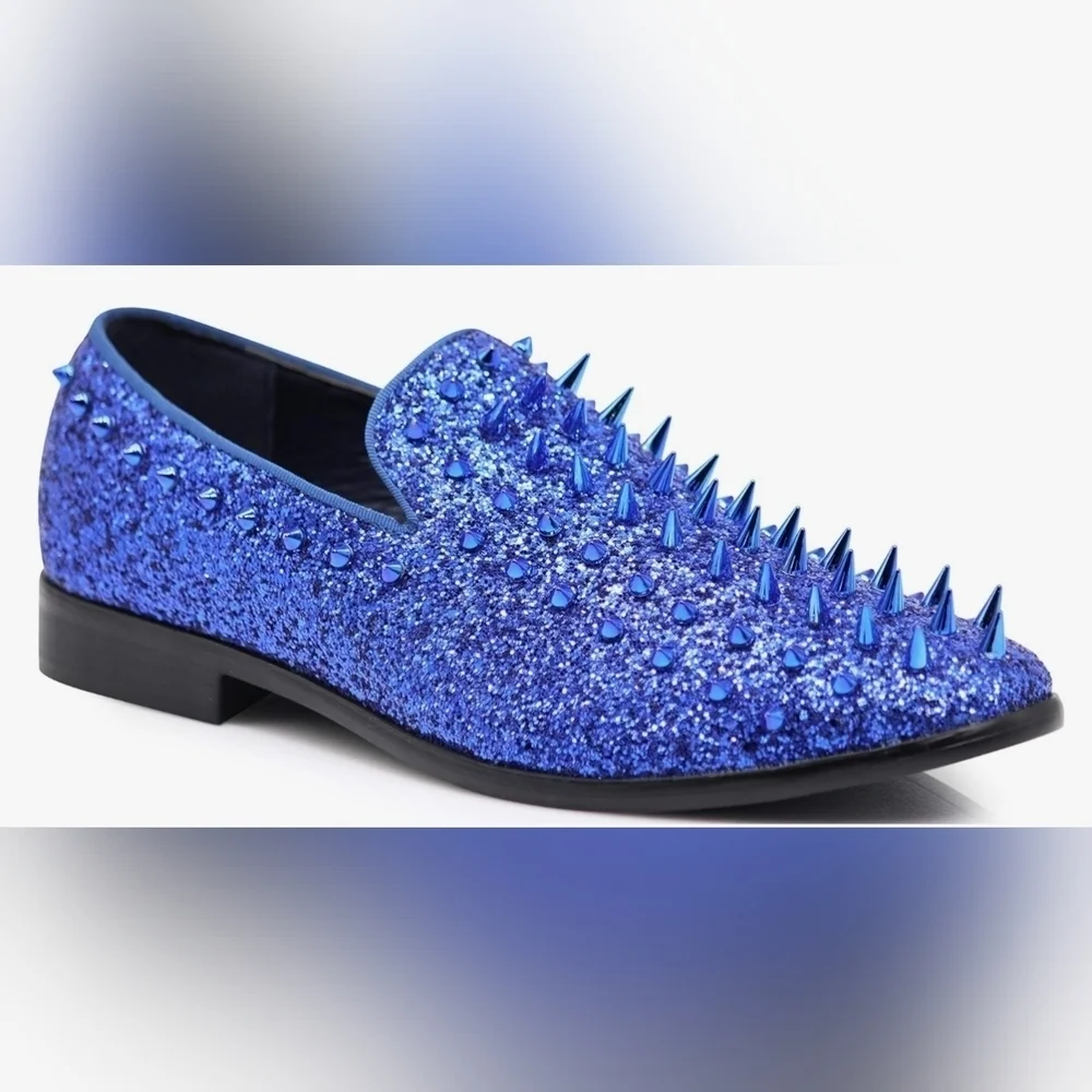 New Enzo Romeo Men's Vintage Spike Dress Loafers